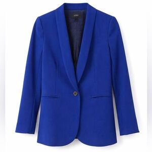 J. Crew Wool Blend Parke Single Button Blazer Blue size 2P